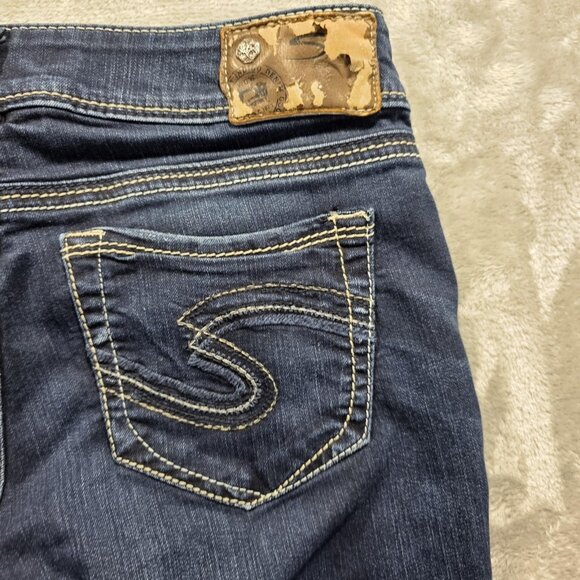 Silver Jeans Suki Jeans Womens 29x31 Blue Mid Slim Stretch Denim Classic Pockets - Picture 4 of 11